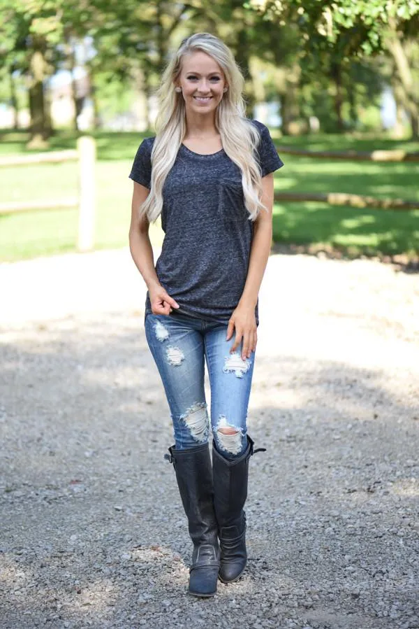 Casual Comfort - Black Tee