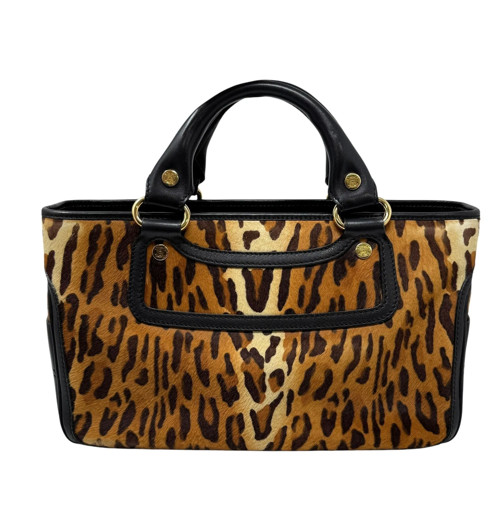 Celine Calf Hair Cheetah Mini Top Handle Bag