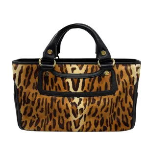 Celine Calf Hair Cheetah Mini Top Handle Bag