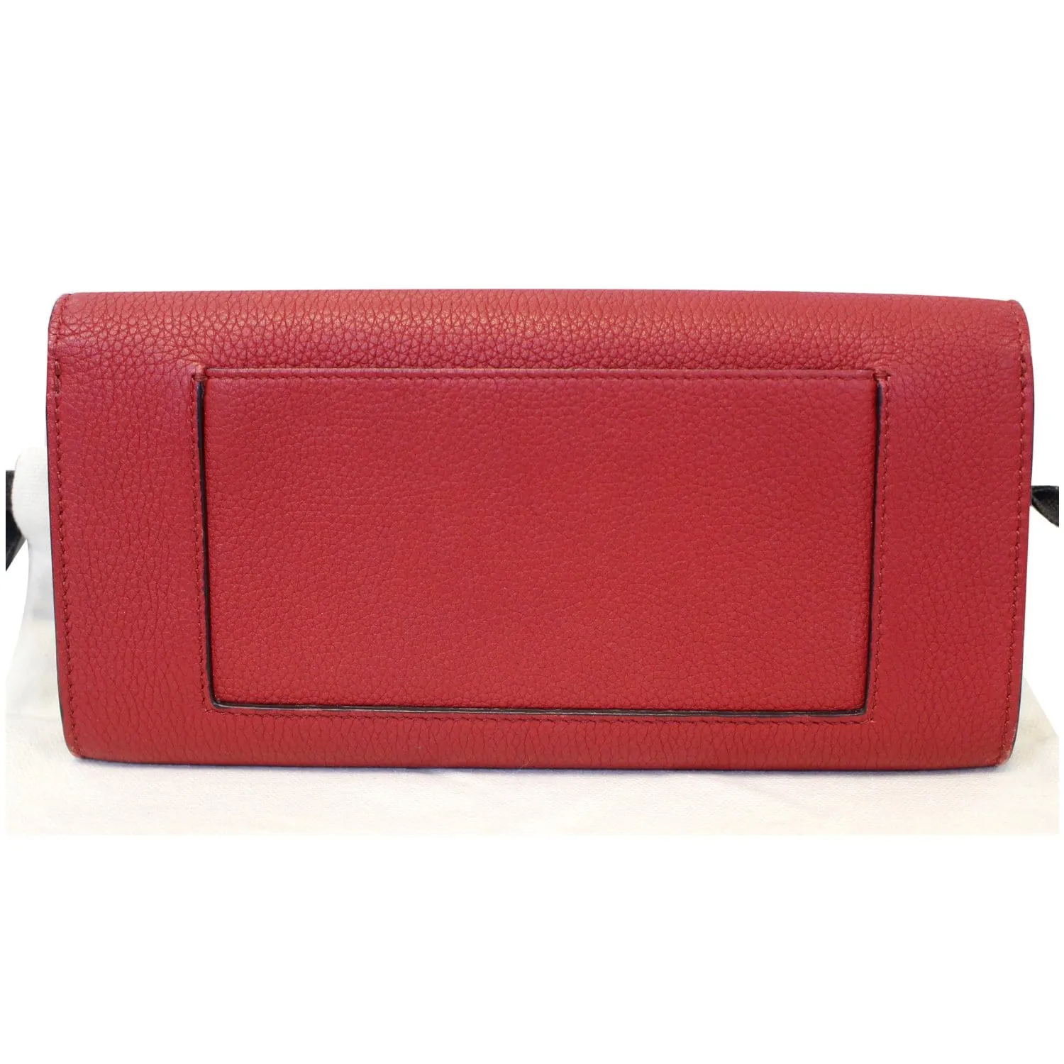 CELINE Large Flap Multifunction Leather Wallet Red