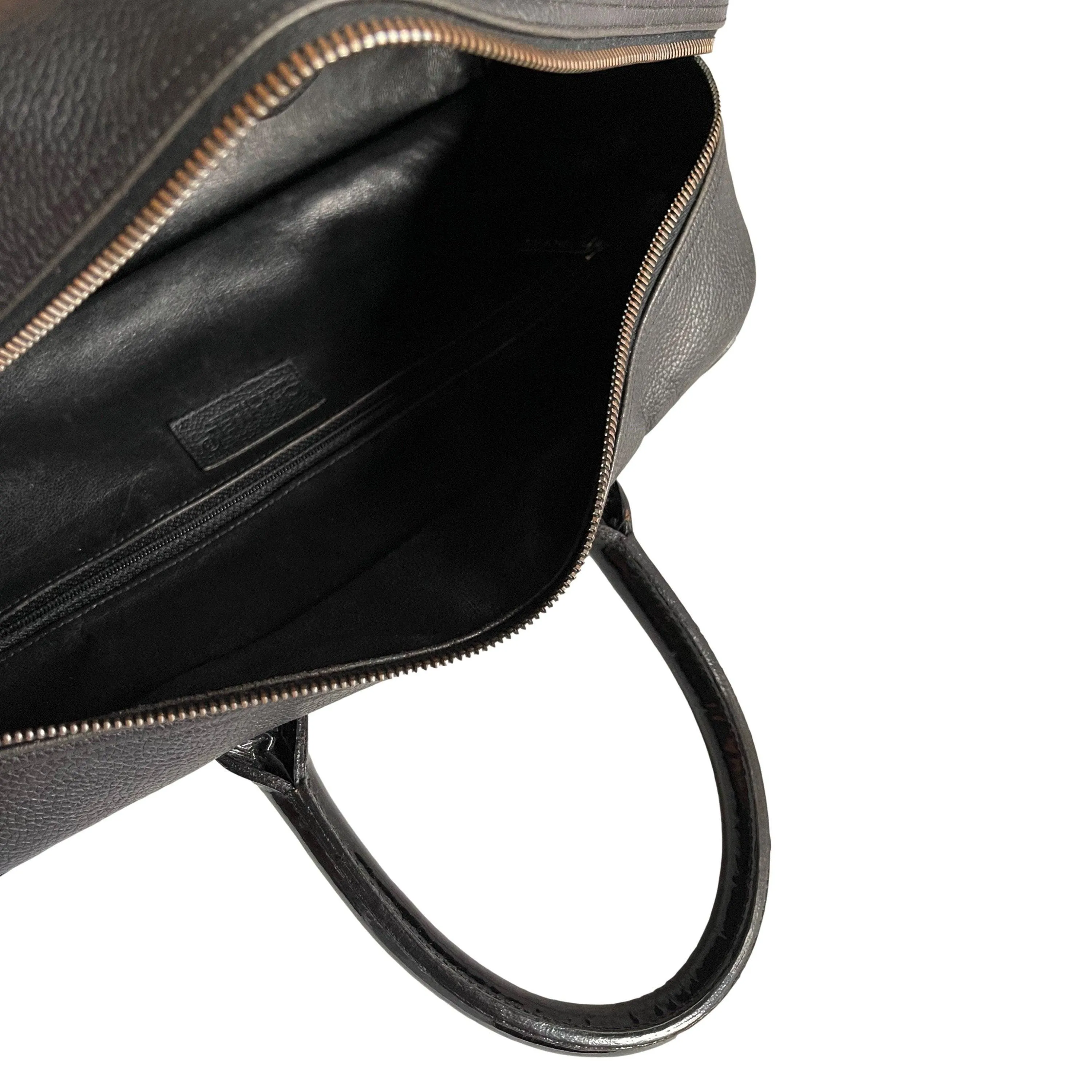 Chanel Black Caviar Leather Boston Bag