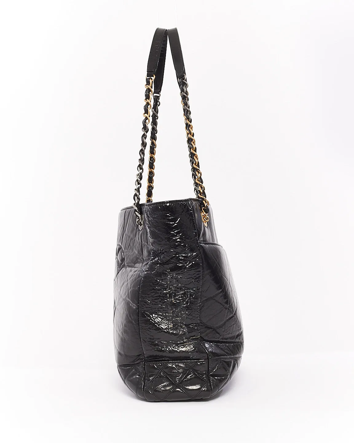 Chanel Black Leather Paris Rue Cambon Timeless Tote