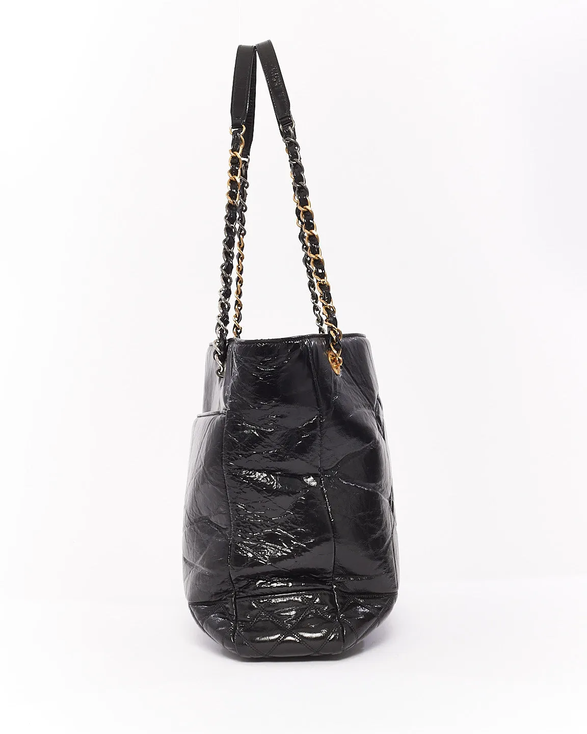 Chanel Black Leather Paris Rue Cambon Timeless Tote