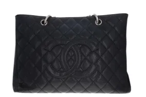 Chanel Caviar Grand Shopping Tote Black
