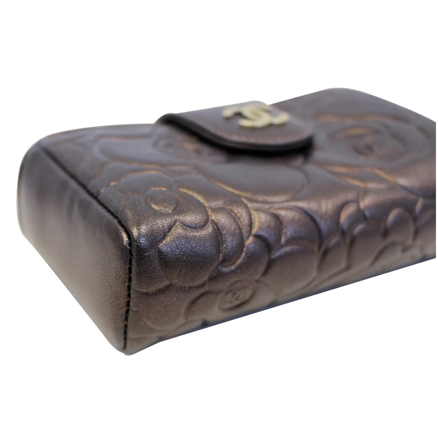 CHANEL Caviar Quilted O-Mini Phone Holder Clutch