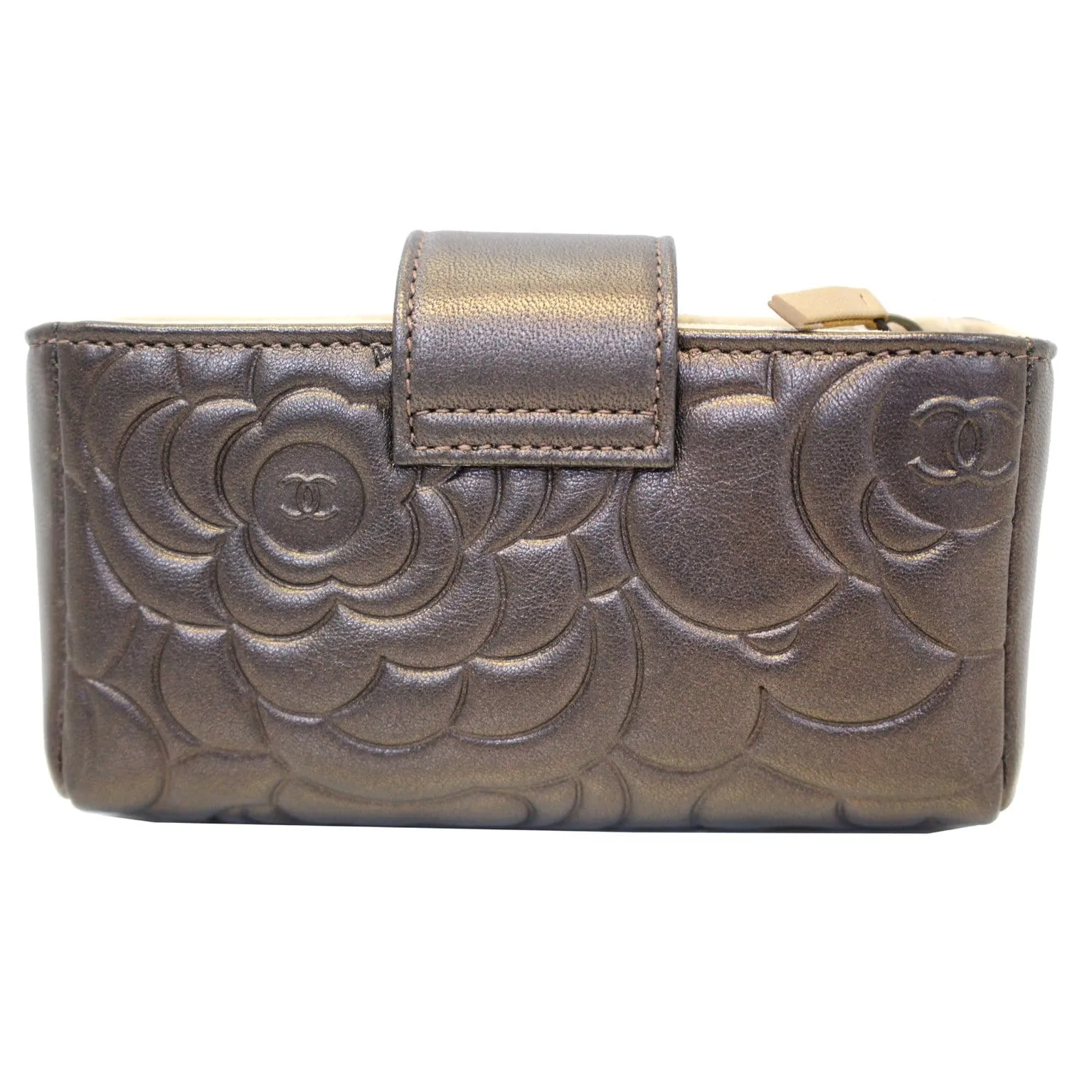 CHANEL Caviar Quilted O-Mini Phone Holder Clutch