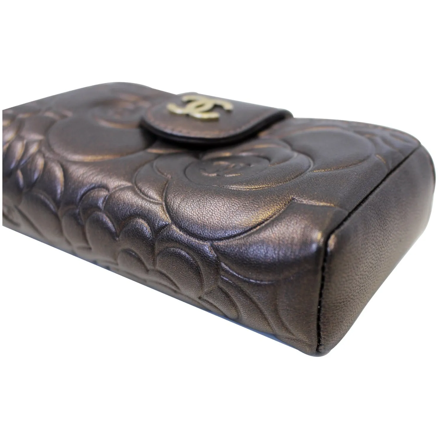 CHANEL Caviar Quilted O-Mini Phone Holder Clutch