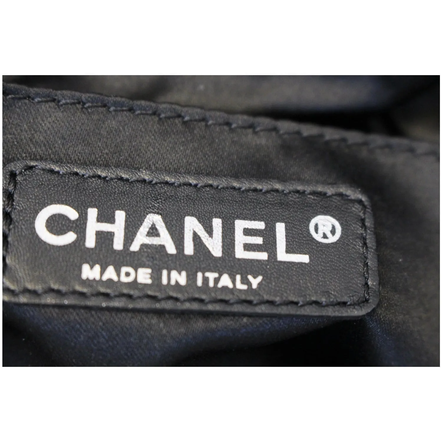 CHANEL CC Half Moon Quilted Satin Clutch Black