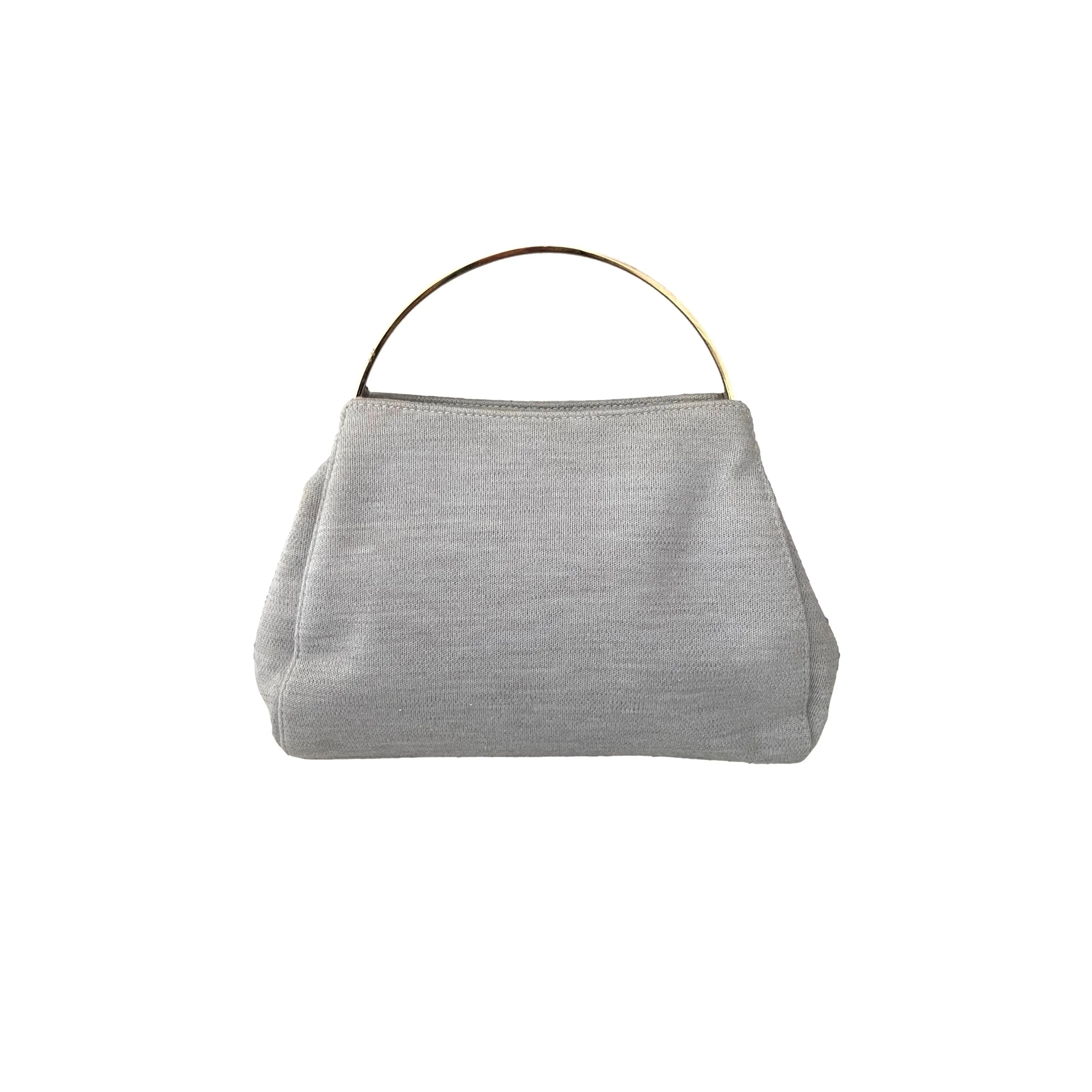 Chanel Grey Mini Metal Top Handle Bag