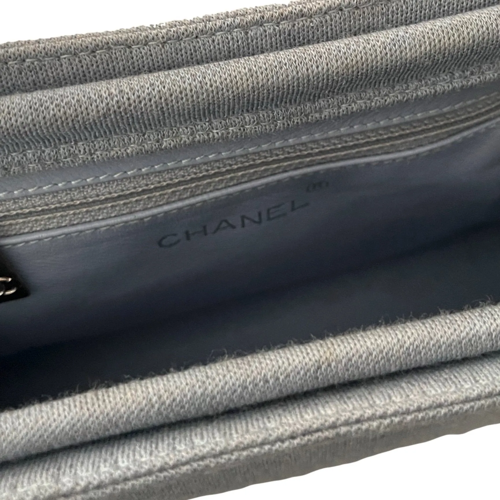Chanel Grey Mini Metal Top Handle Bag