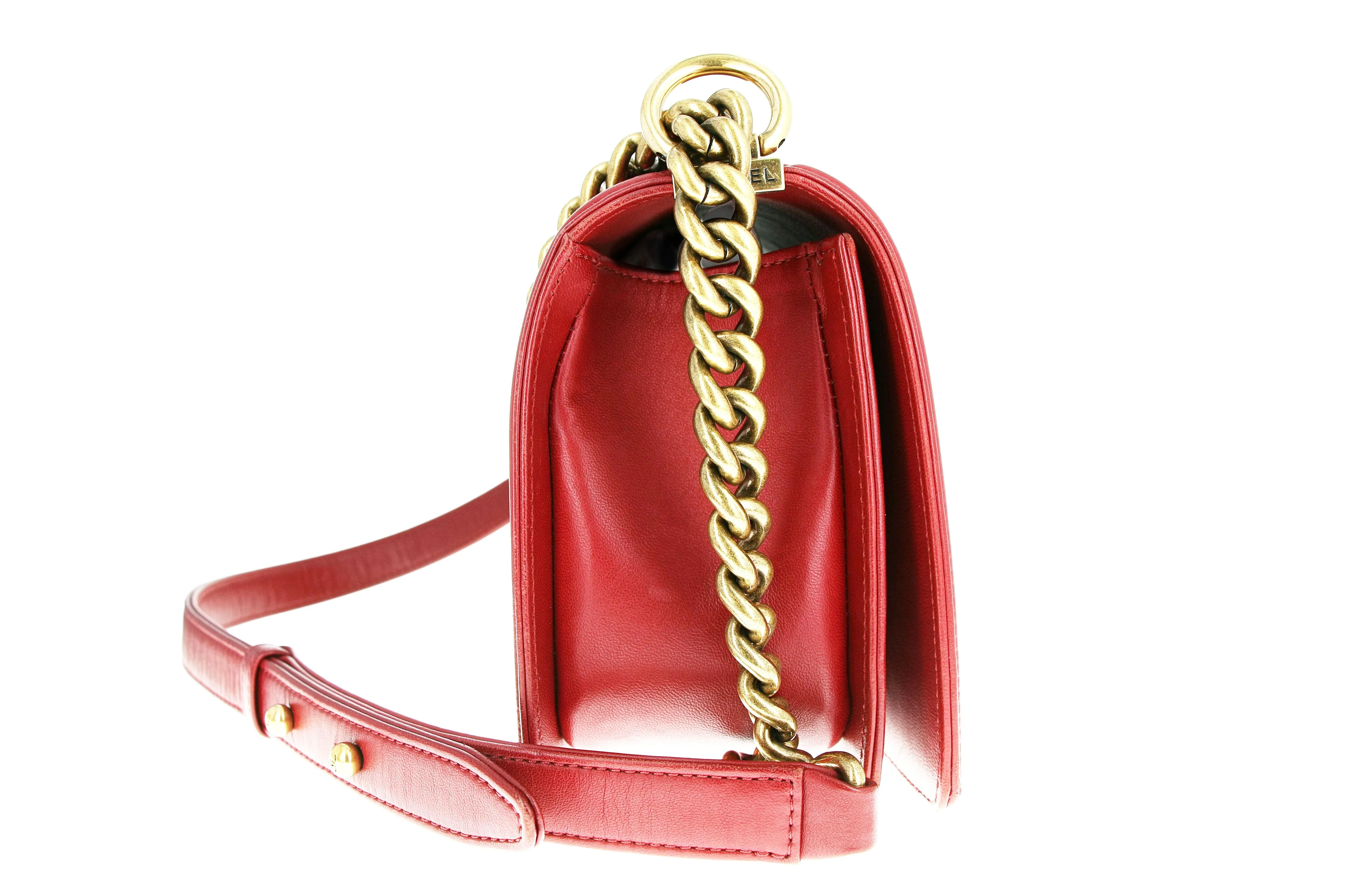 Chanel Medium Boy Bag Red