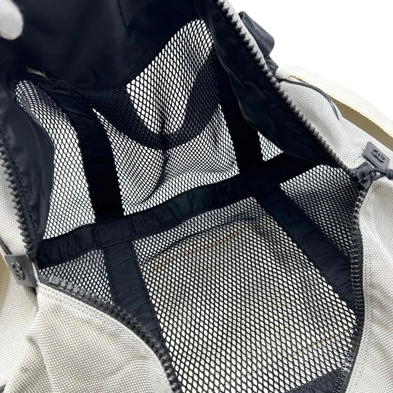 Chanel White Logo Duffle Bag