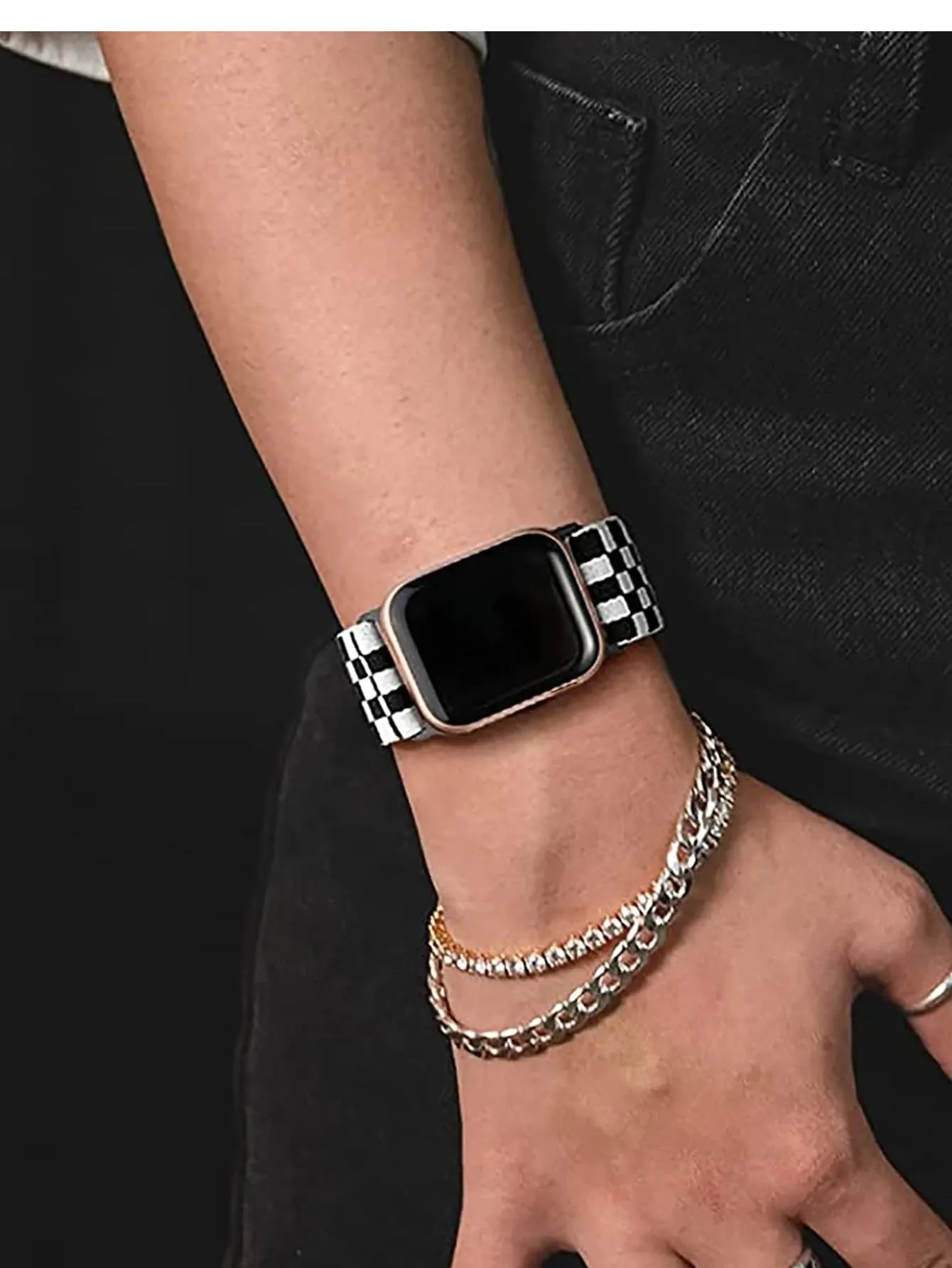 Checkered Elastic Watchband