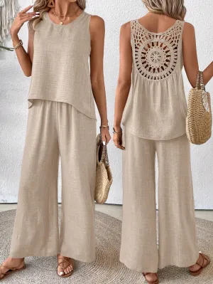 Cherry Vibes: Top de tanque y pantalones anchos para verano