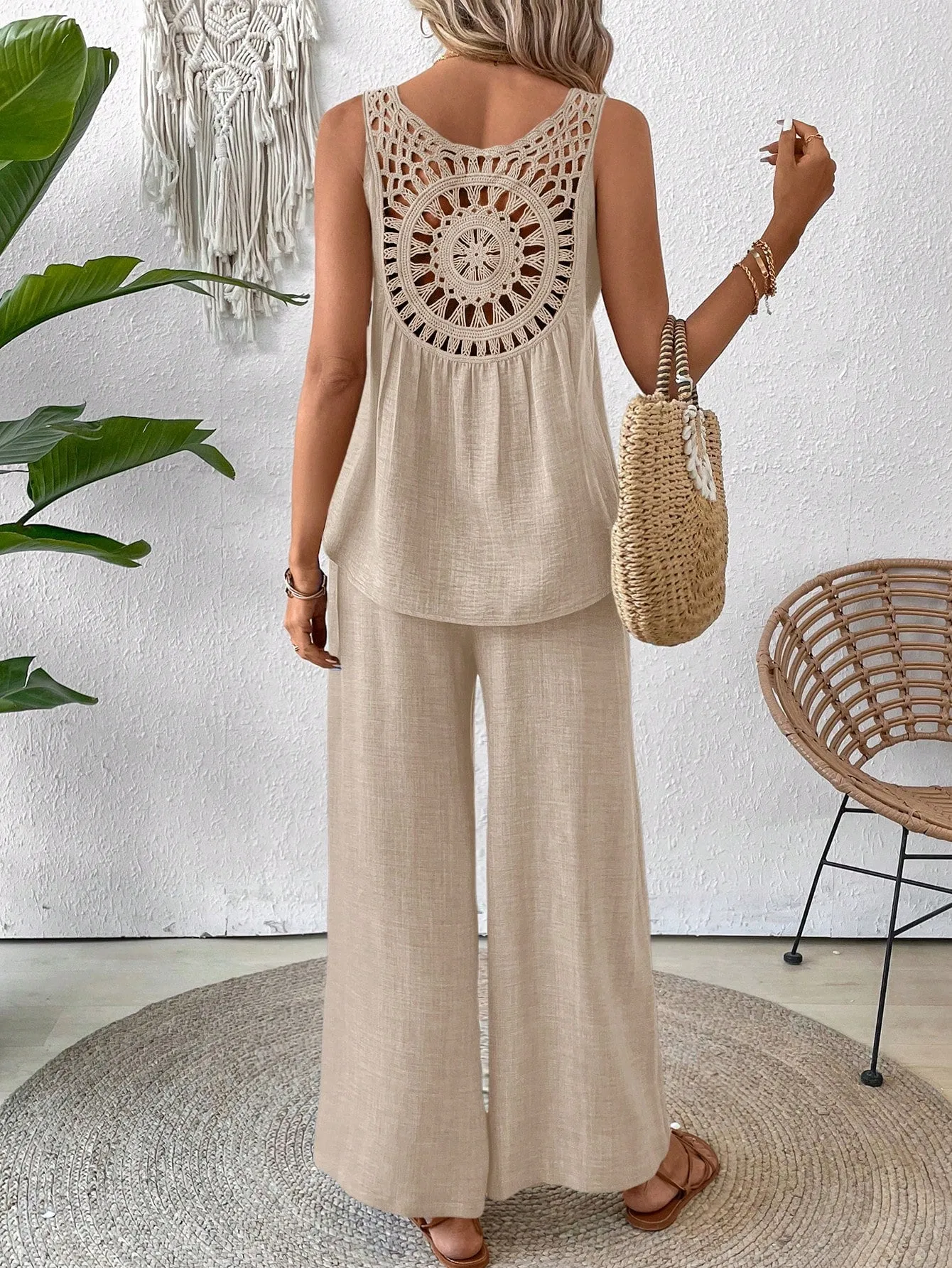 Cherry Vibes: Top de tanque y pantalones anchos para verano