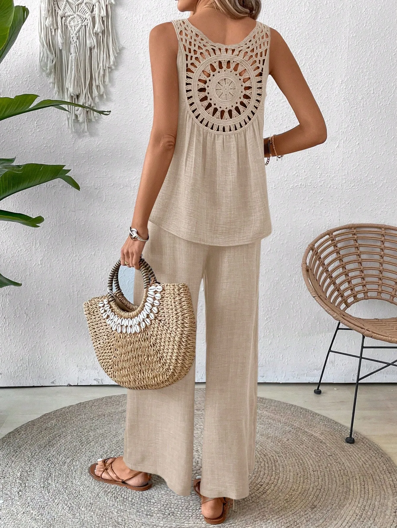 Cherry Vibes: Top de tanque y pantalones anchos para verano