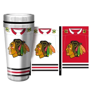 Chicago Blackhawks Travel Mug | Jersey Full Wrap 16 oz.