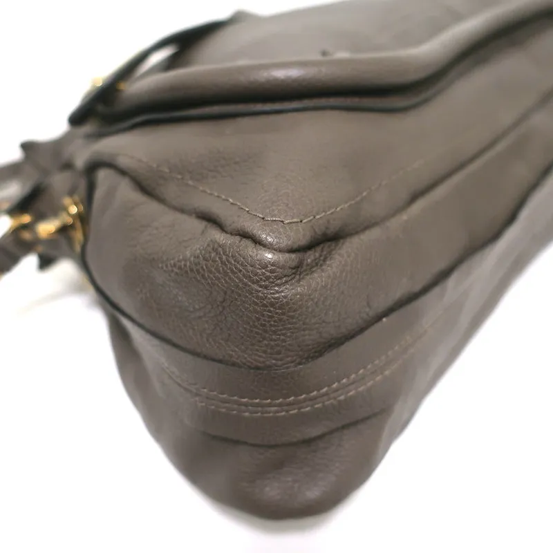 Chloe Large Paraty Shoulder Bag Dark Brown Leather