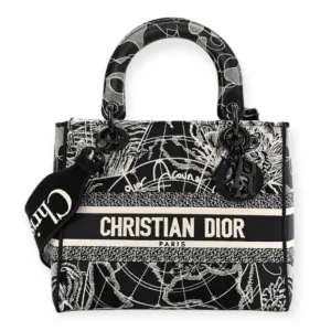 Christian Dior Bag, Toile de Jouy Embroidered Medium Lady Bag