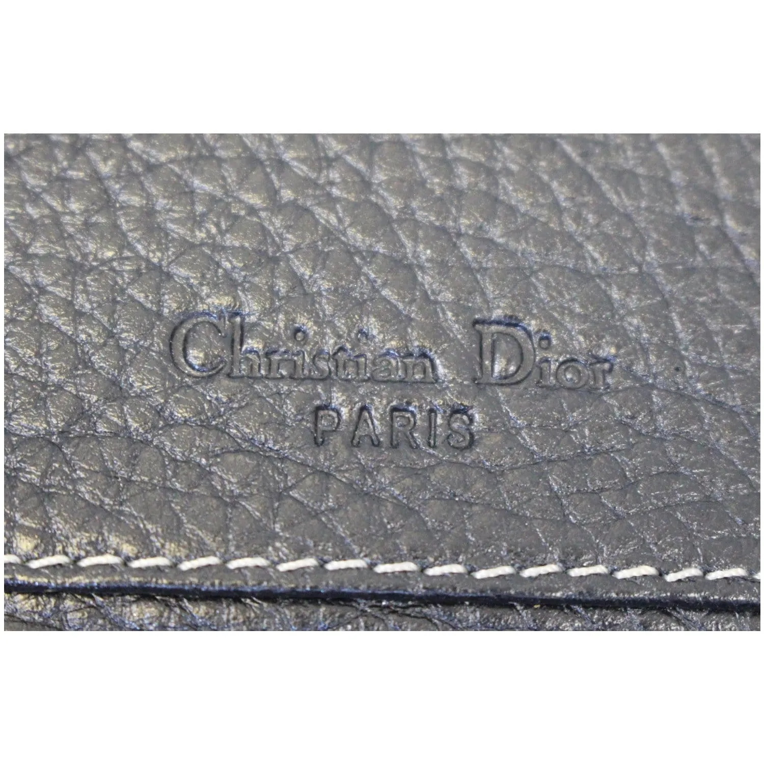 CHRISTIAN DIOR Saddle Leather Wallet Black