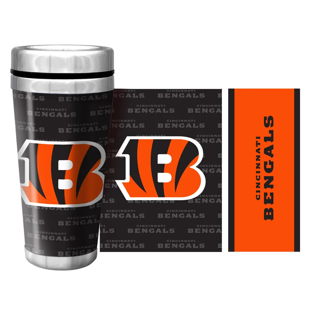 Cincinnati Bengals Travel Mug | Wallpaper Full Wrap 16 oz.