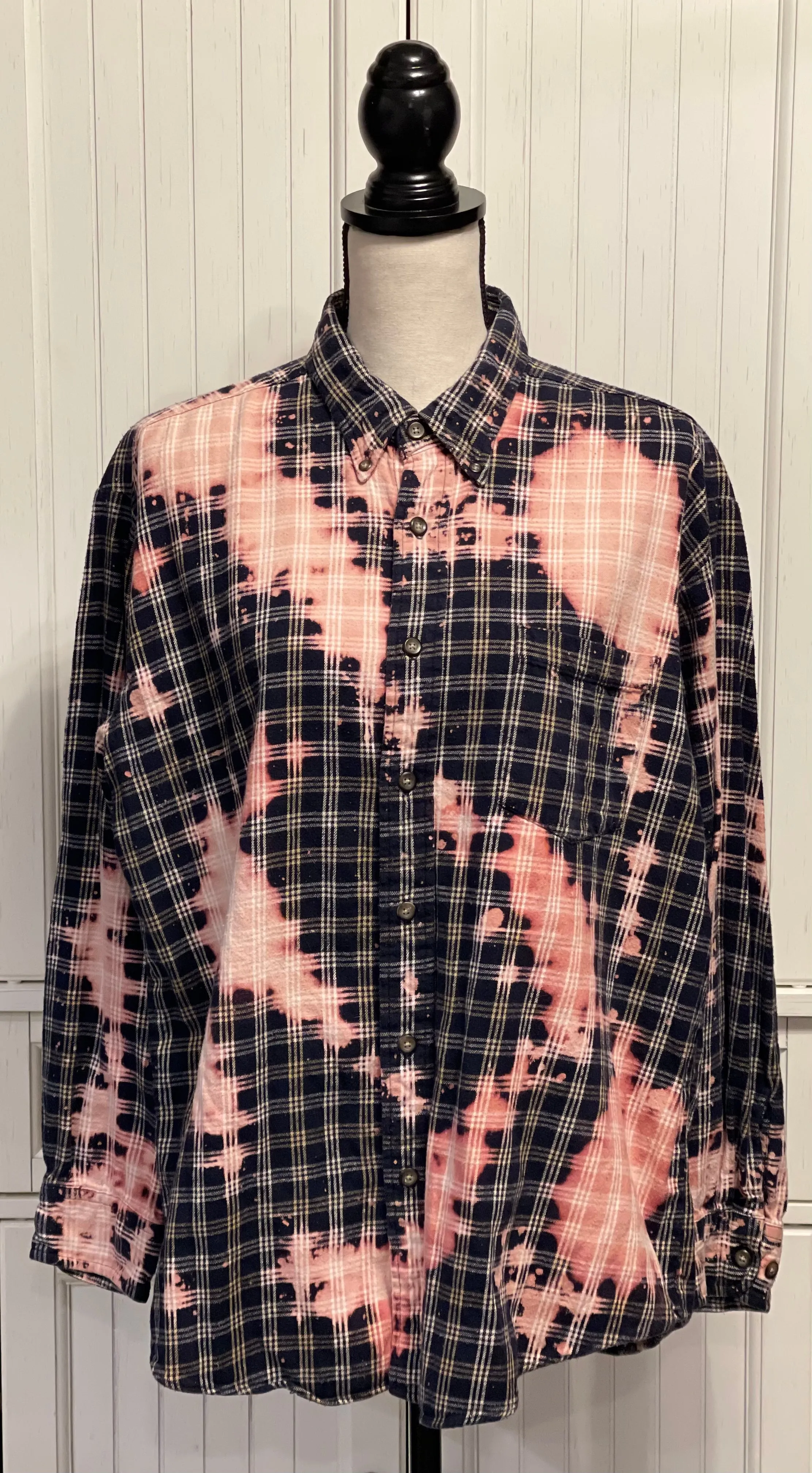 Cindy Distressed Flannel ~ Unisex Size Large