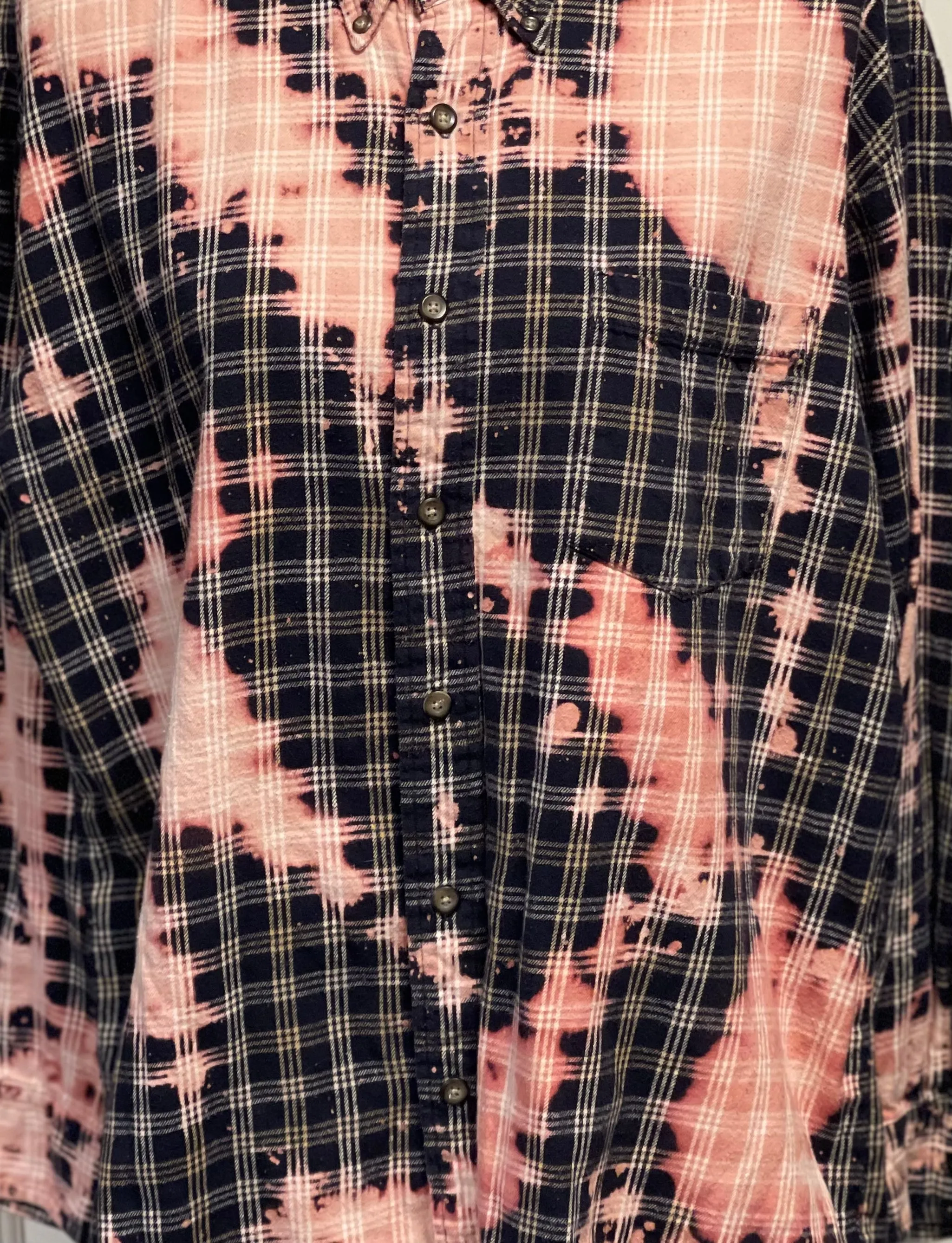Cindy Distressed Flannel ~ Unisex Size Large