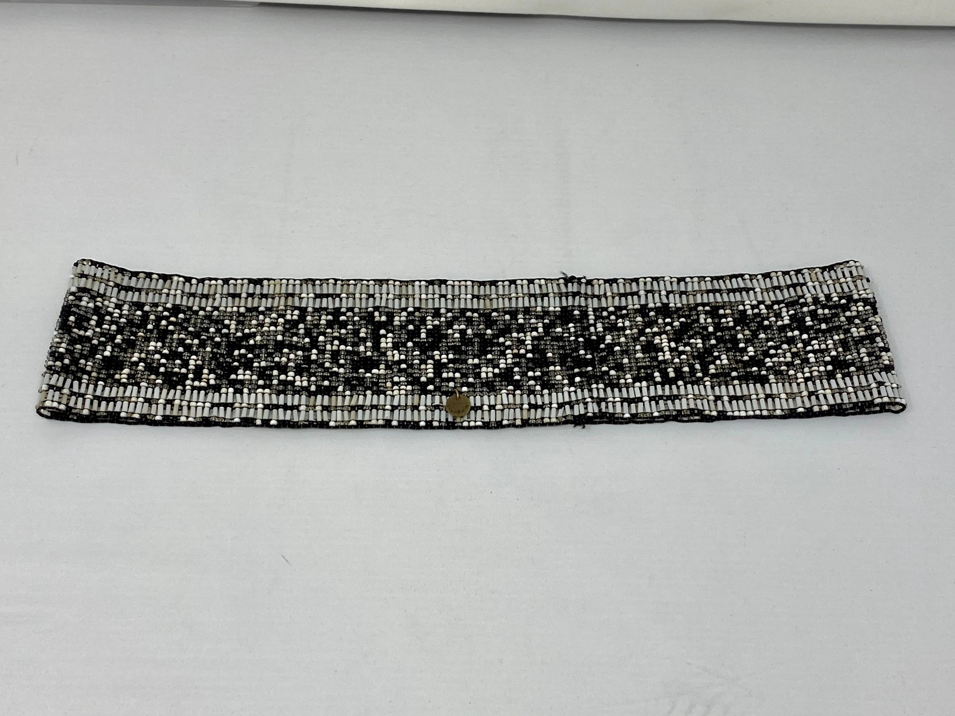 Coco Belle Black Beaded Elastic Belt