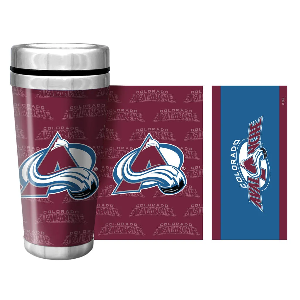 Colorado Avalanche Travel Mug | Wallpaper Full Wrap 16 oz.