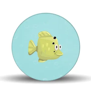 Colorful Fish <br>Glass Table Spinner 17.75"