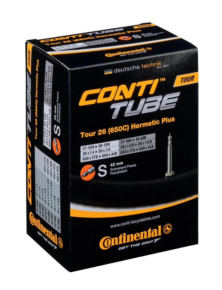 Continental Tour 26 x 1.40 (650C) Hermetic Plus Presta Valve Inner Tube  - 42 mm