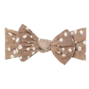 Copper Pearl - Knit Headband Bow - Fawn