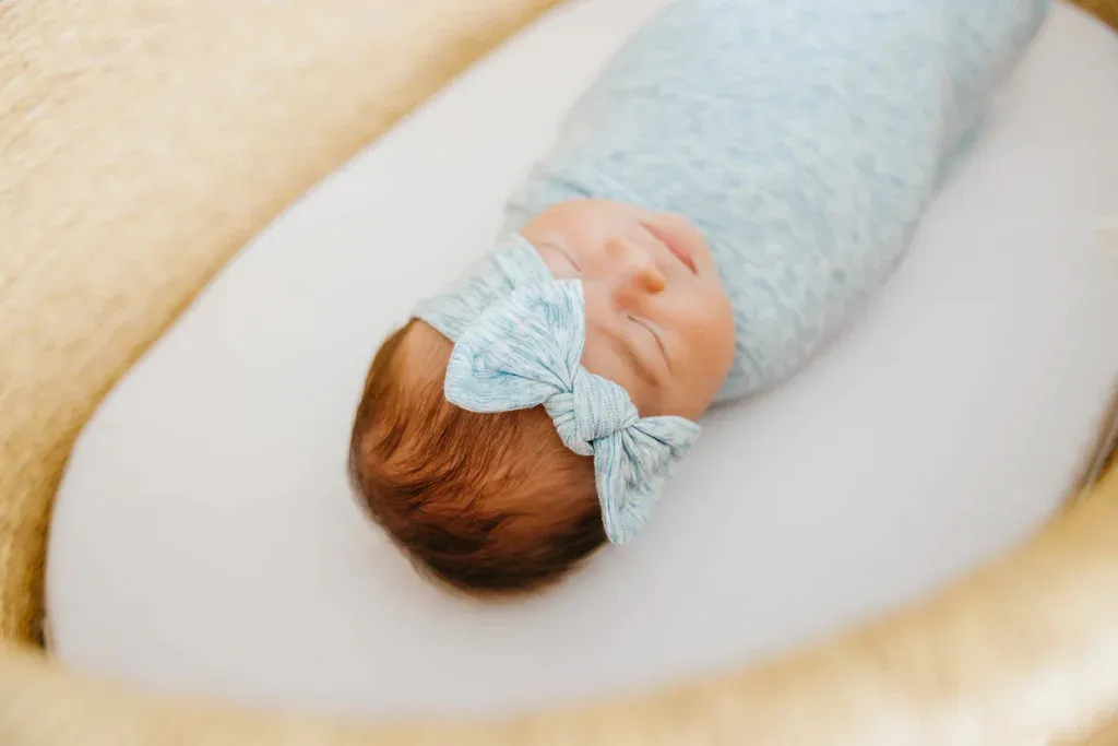 Copper Pearl - Knit Headband Bow - Lennon