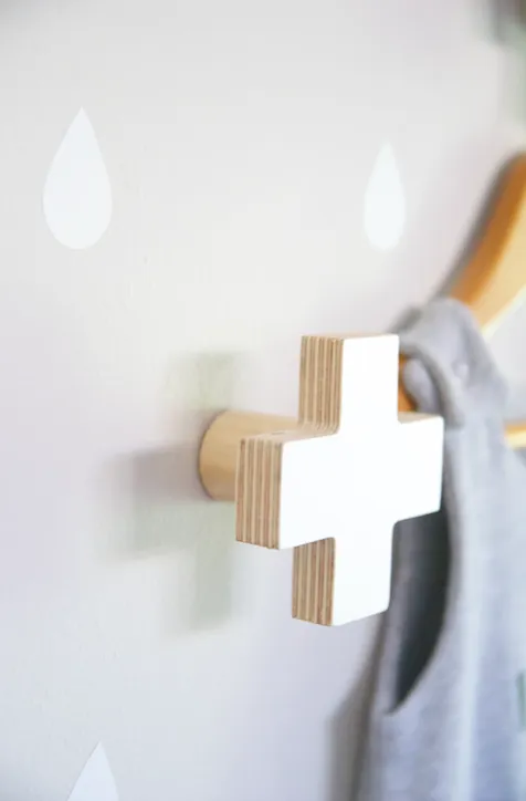 Cross Wall Hook - Soft Mint