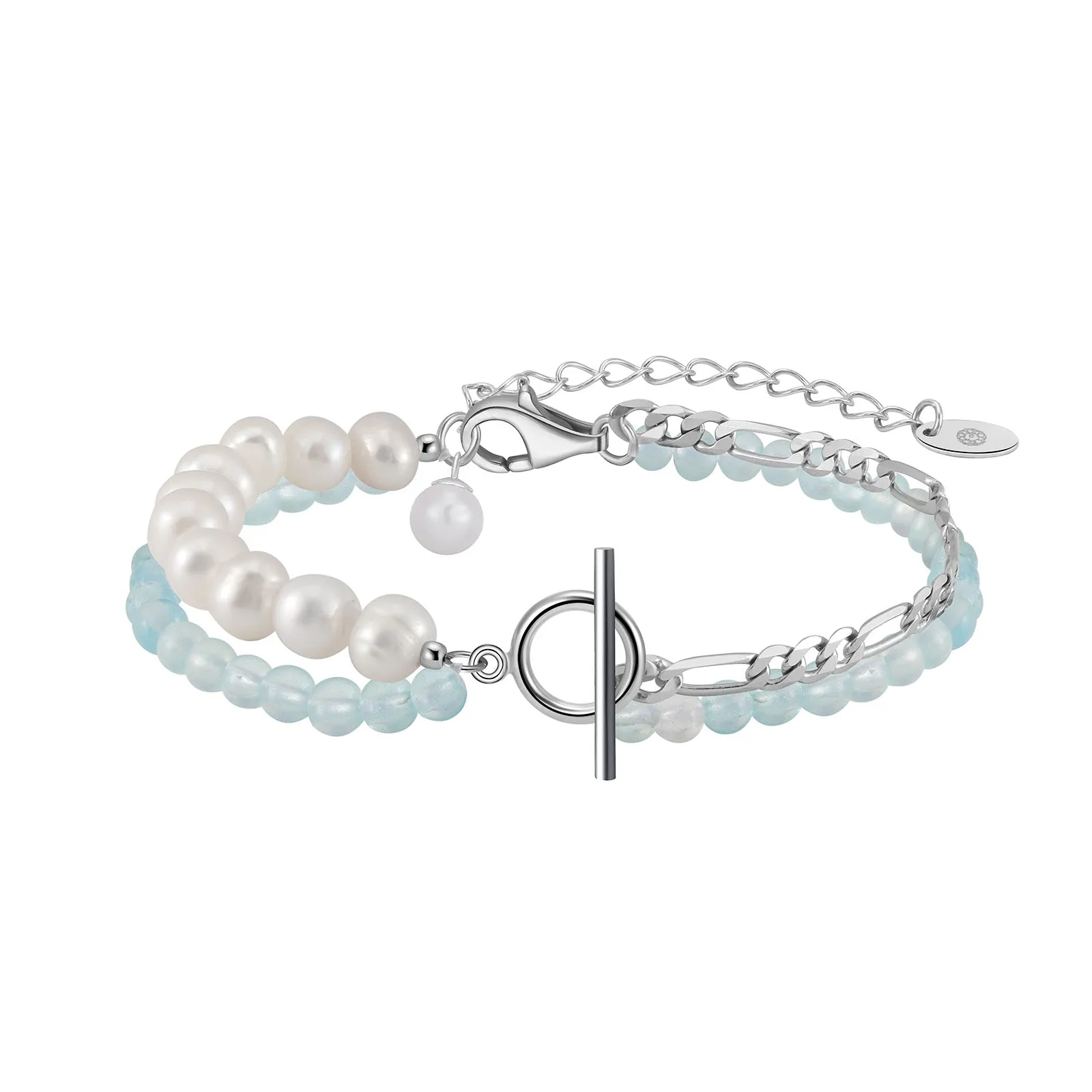 CRYSTAL GLOW PEARL LAYERED BRACELET