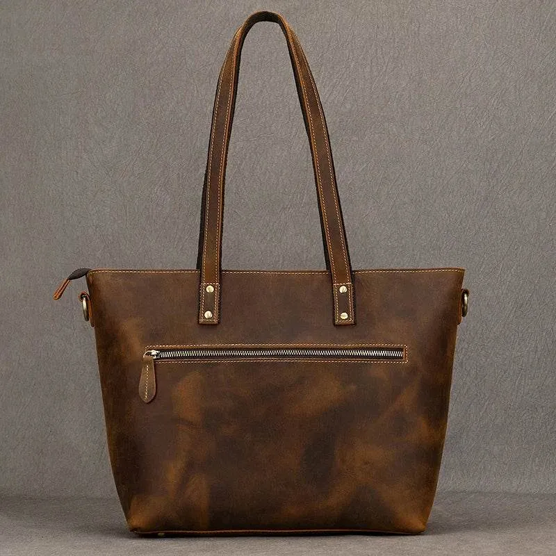 Custom Leather Handbag – Women's Business Totes Travel Bag