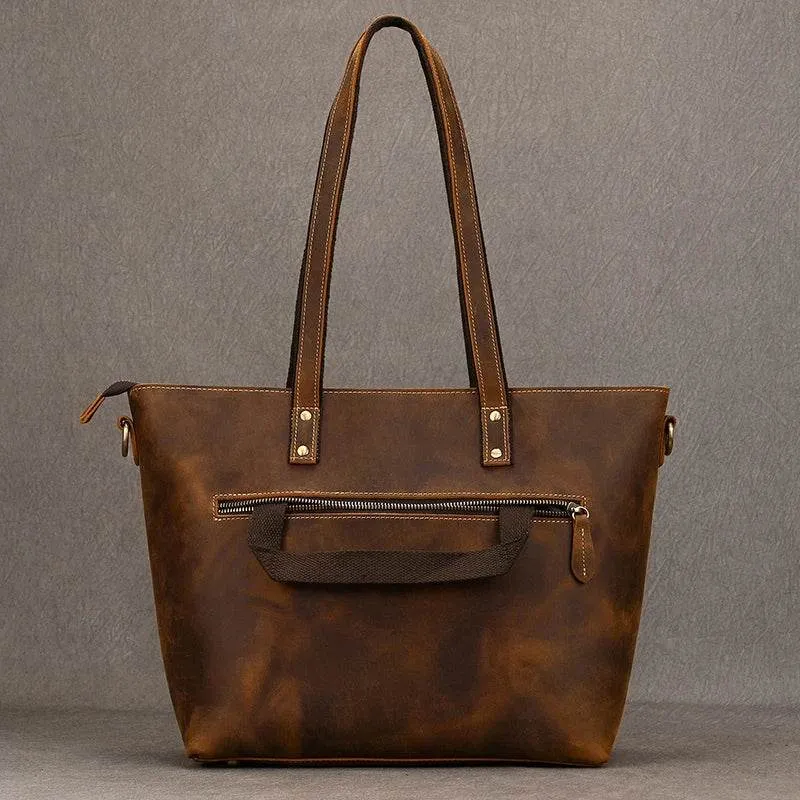 Custom Leather Handbag – Women's Business Totes Travel Bag