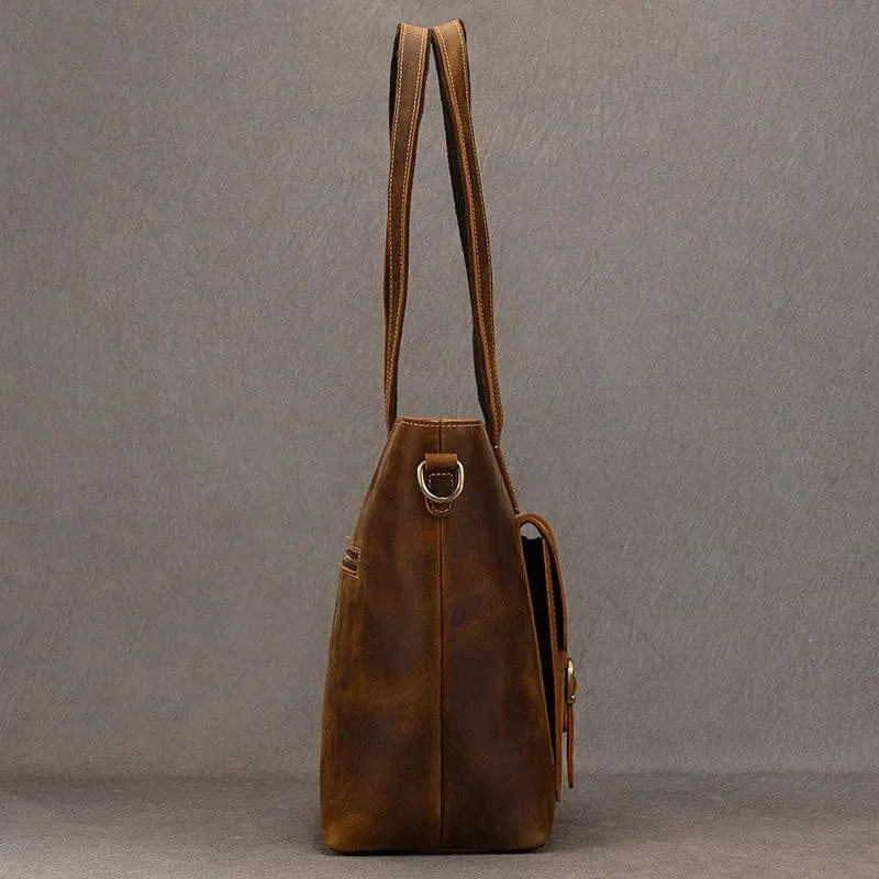 Custom Leather Handbag – Women's Business Totes Travel Bag