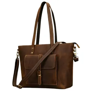 Custom Leather Handbag – Women's Business Totes Travel Bag