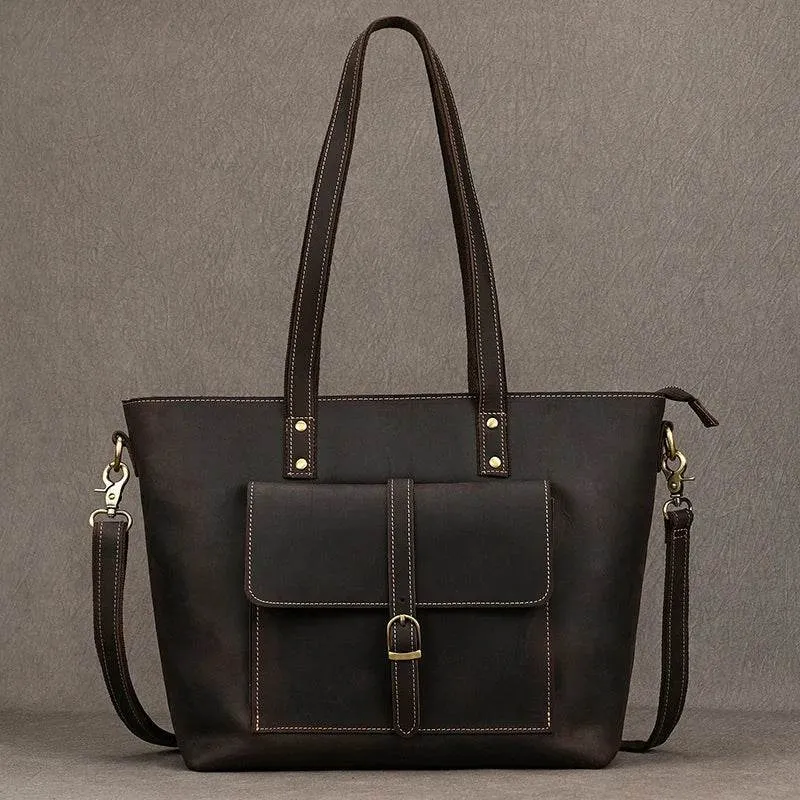 Custom Leather Handbag – Women's Business Totes Travel Bag