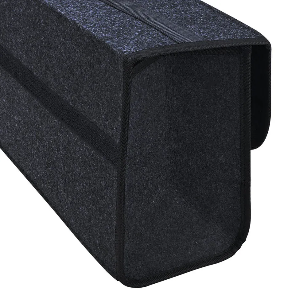 Custom Text For Soft Felt Car Bag Organizer, Compatible with All Cars, Folding Car Storage Box Non Slip Fireproof Car Trunk Organizer TY12990