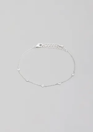 Dainty Rhinestone Bracelet Silver