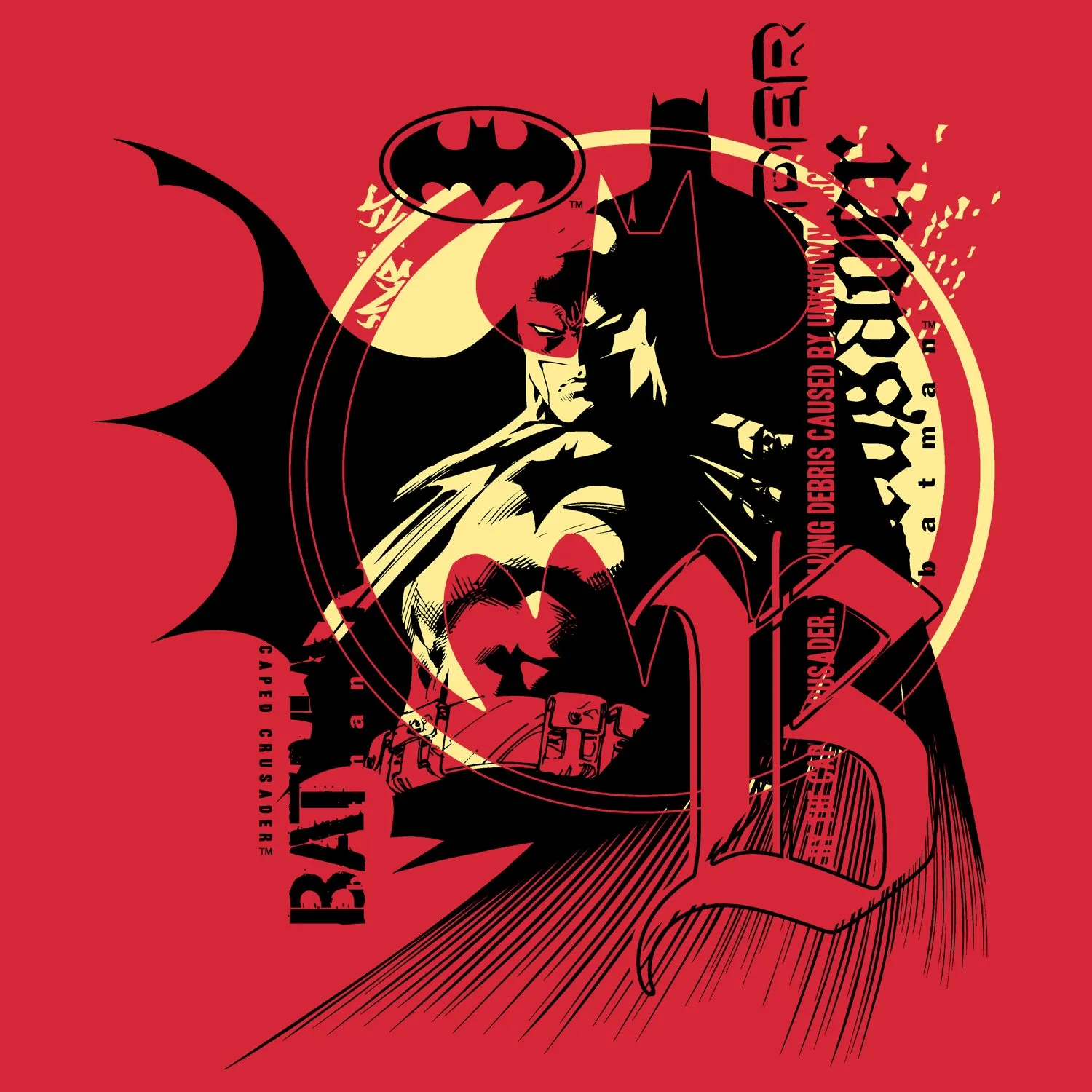 DC Comics Batman Obey Official Men's T-shirt (Red)