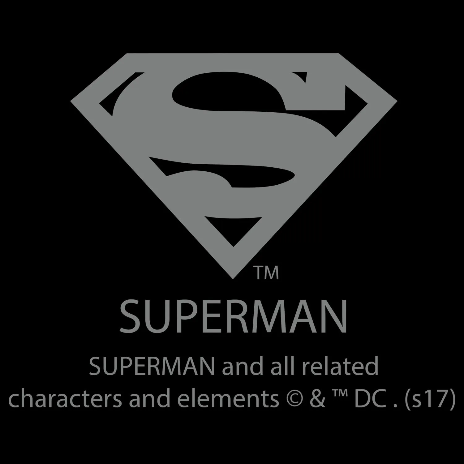 DC Comics Superman Logo Mural Official Women's T-shirt (Black)