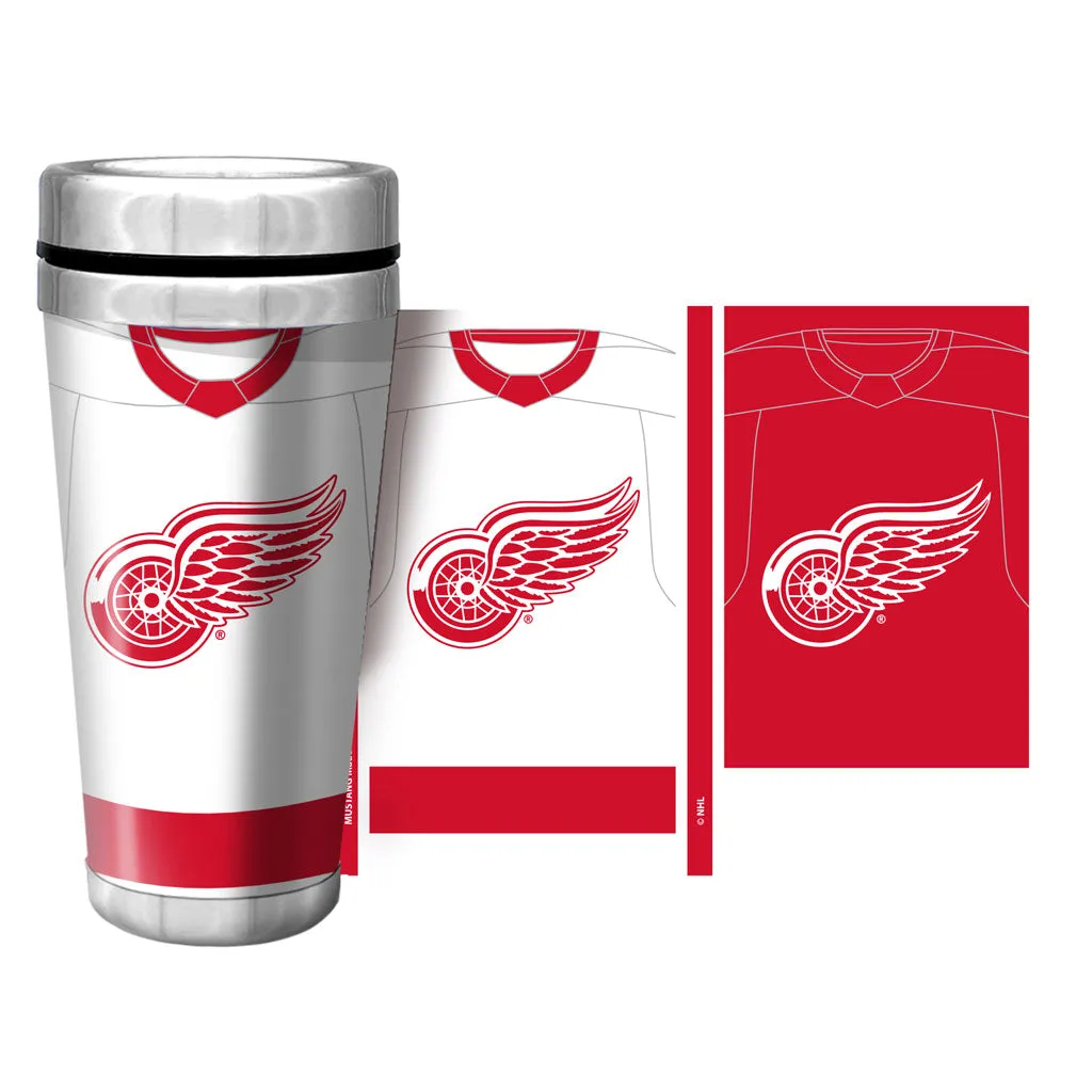 Detroit Red Wings Travel Mug | Jersey Full Wrap 16 oz.