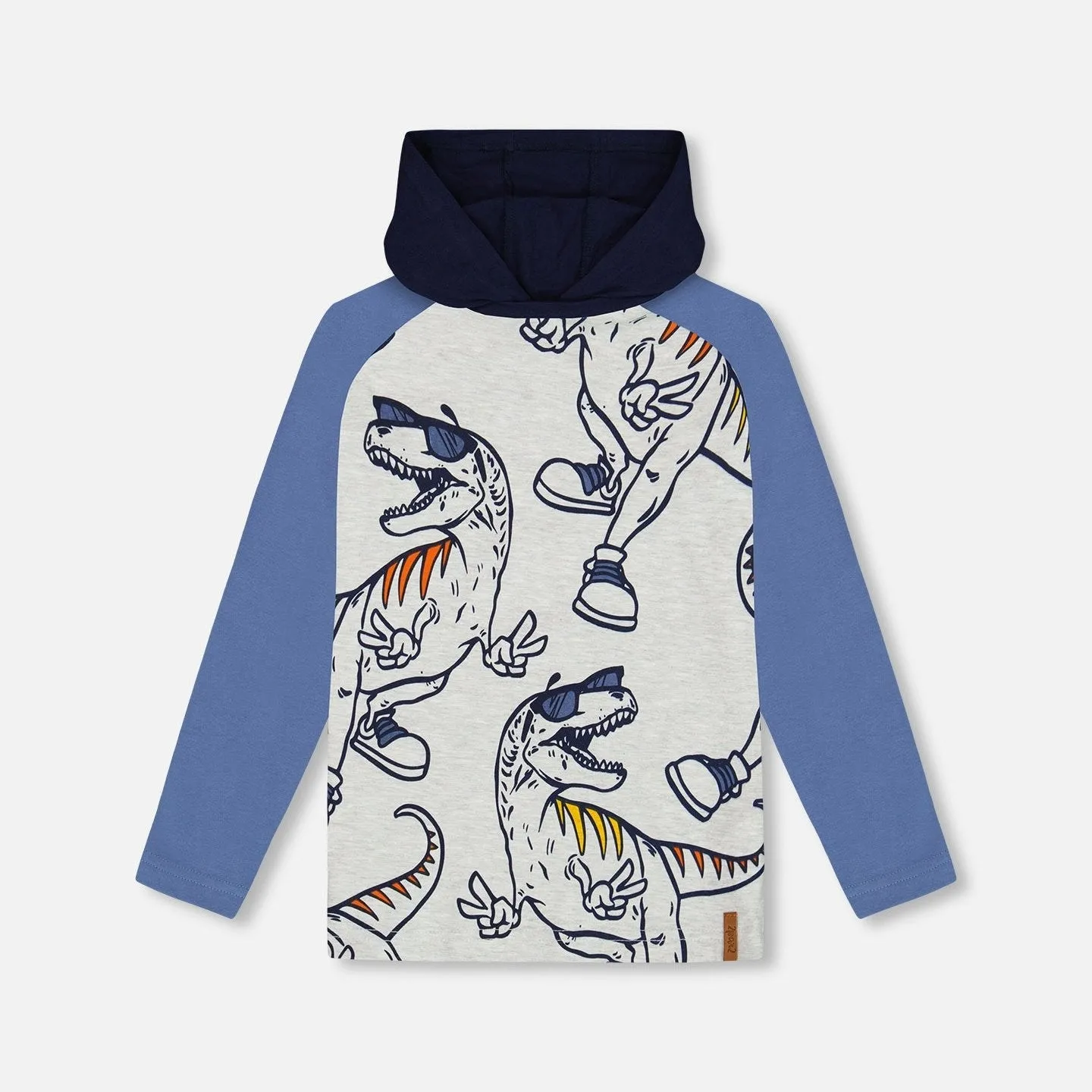 Deux Par Deux Hooded Top - Grey