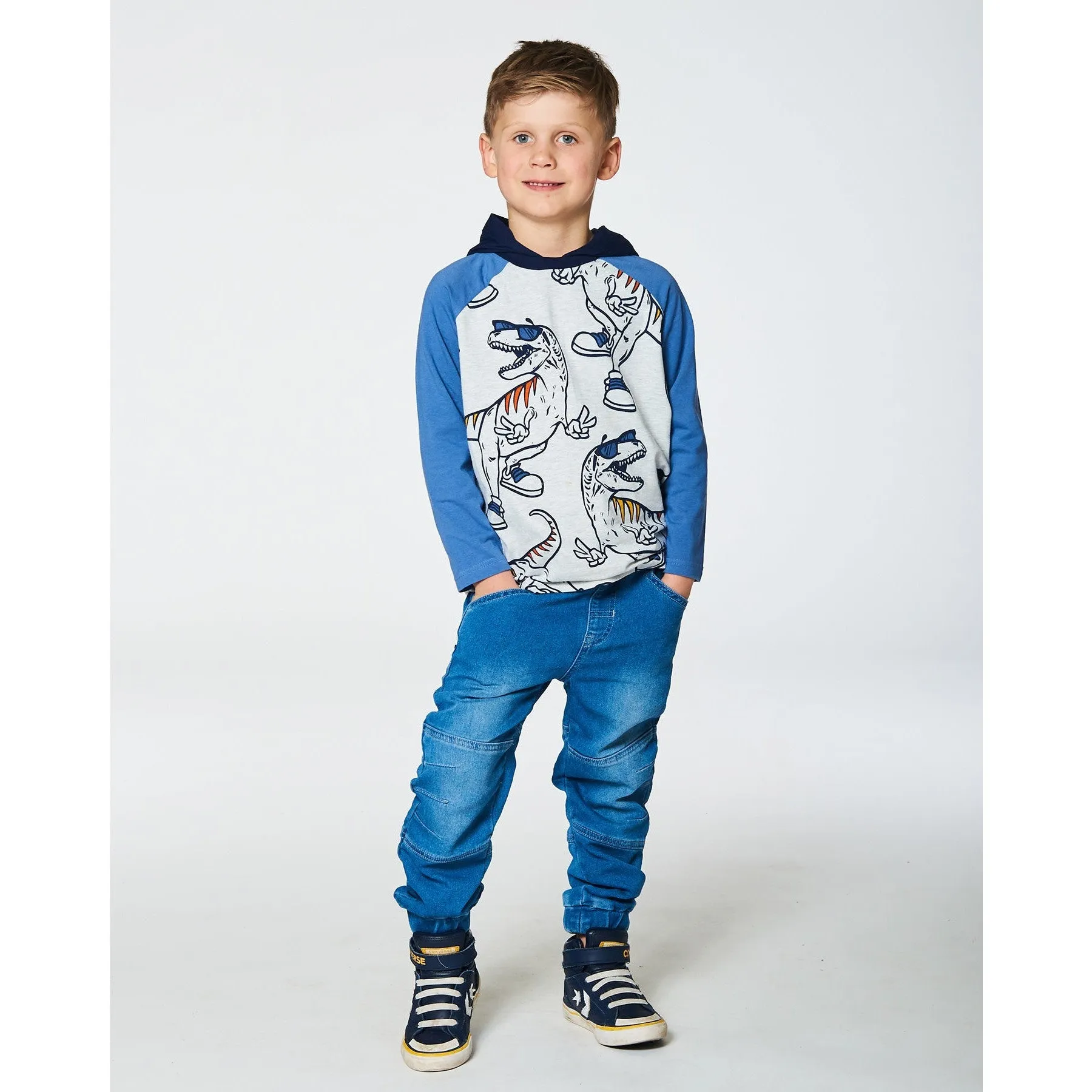 Deux Par Deux Hooded Top - Grey