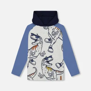 Deux Par Deux Hooded Top - Grey