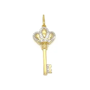 Diamond Key Pendant 10k Yellow Gold 0.03ct