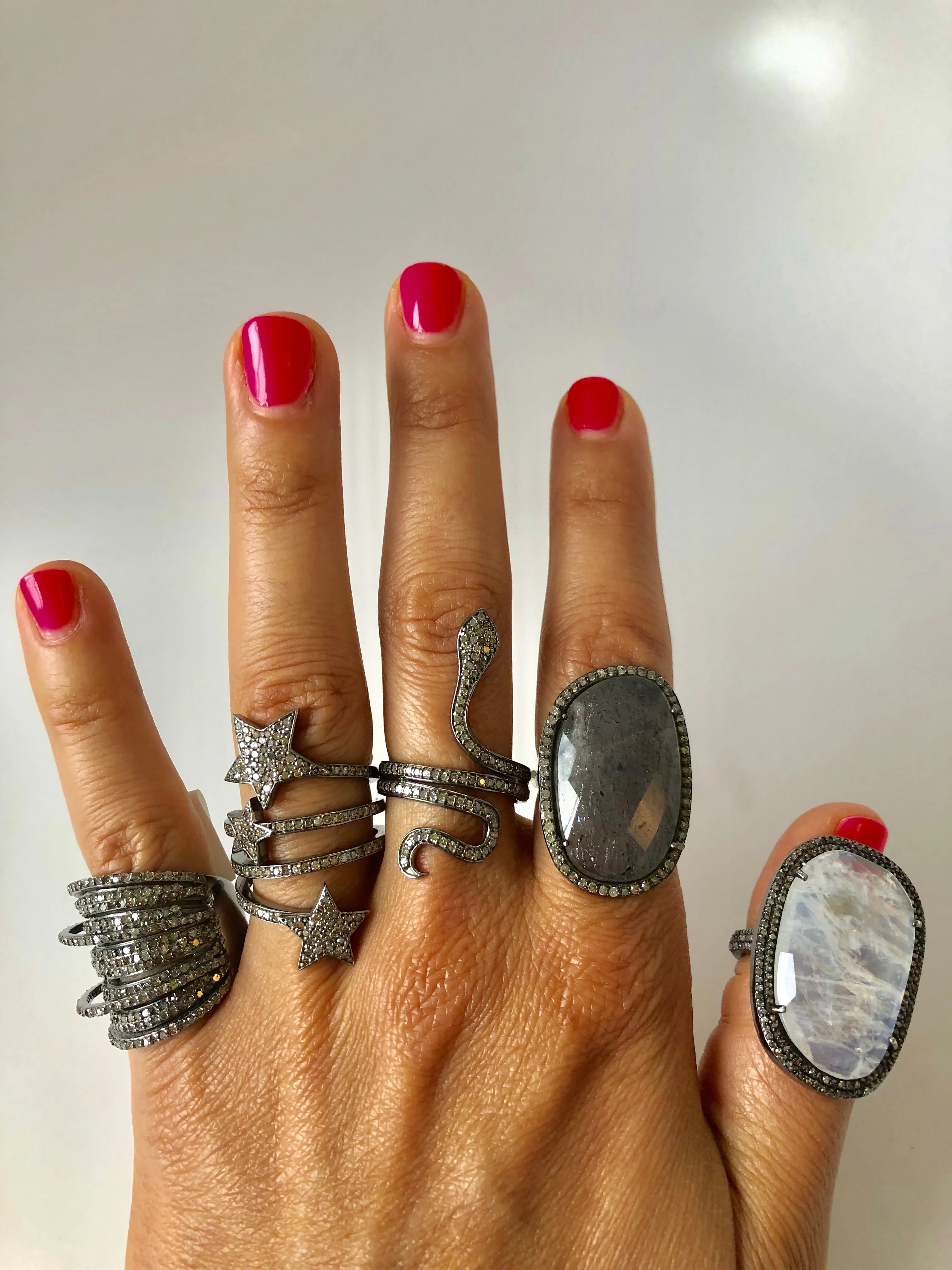 Diamond Moons & Stars Ring